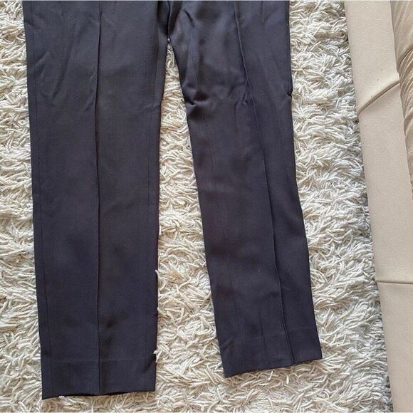 Saks Fifth Avenue Pants 6 Grey Slim Fit Pleat Front Trouser Dress - Picture 3 of 9